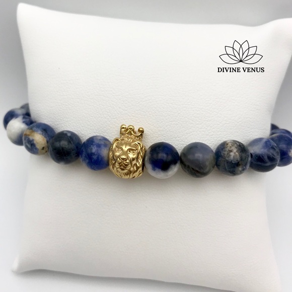 Lion Sodalite Stretch Bracelet - Picture 7 of 8